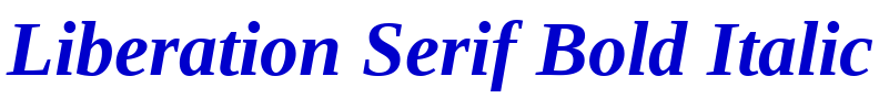 Liberation Serif Bold Italic लिपि